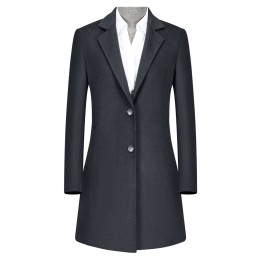 Manufacture mid-length reversible woolen coat jacket Design single row two button jacket Business Ladies suit garment factory 50% wool 50% polyester 900grams CHENSHANG DWS5002 SKLS096 Manufacture mid-length reversible woolen coat jacket Design single row two button jacket Business Ladies suit garment factory 50% wool 50% polyester 900grams CHENSHANG DWS5002 SKLS096